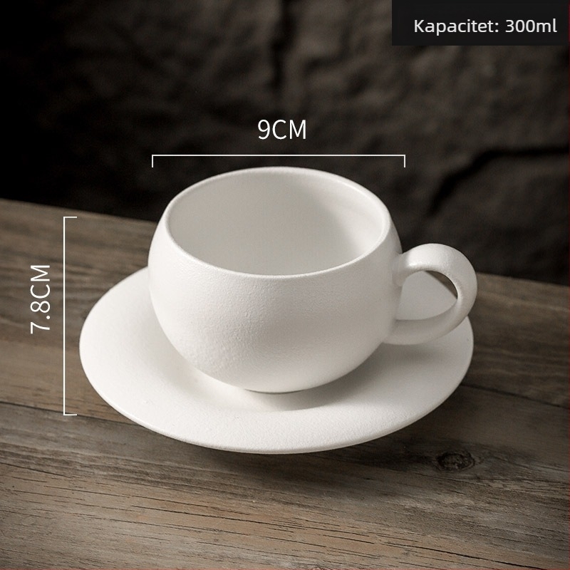 Šalica za kavu od keramike, vintage stil, talijanski dizajn, mat završna površina, 450 g, mogućnost prilagodbe