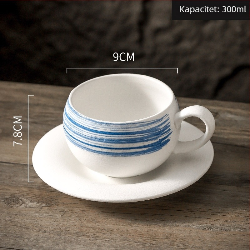 Šalica za kavu od keramike, vintage stil, talijanski dizajn, mat završna površina, 450 g, mogućnost prilagodbe