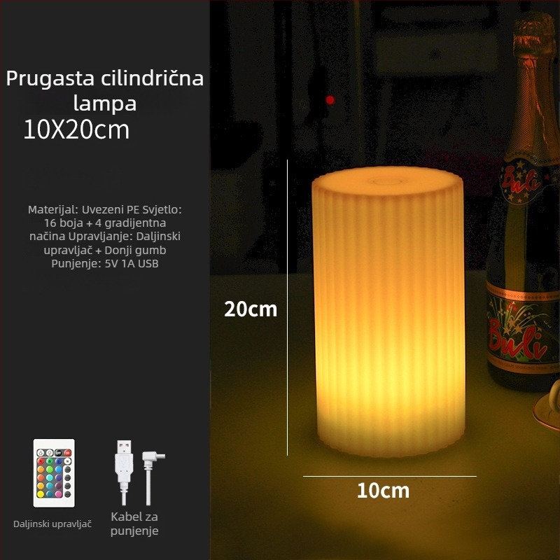RGB šarena lampa za aranžiranje cvijeća – dekorativna stolna lampa s vazom za bar i KTV