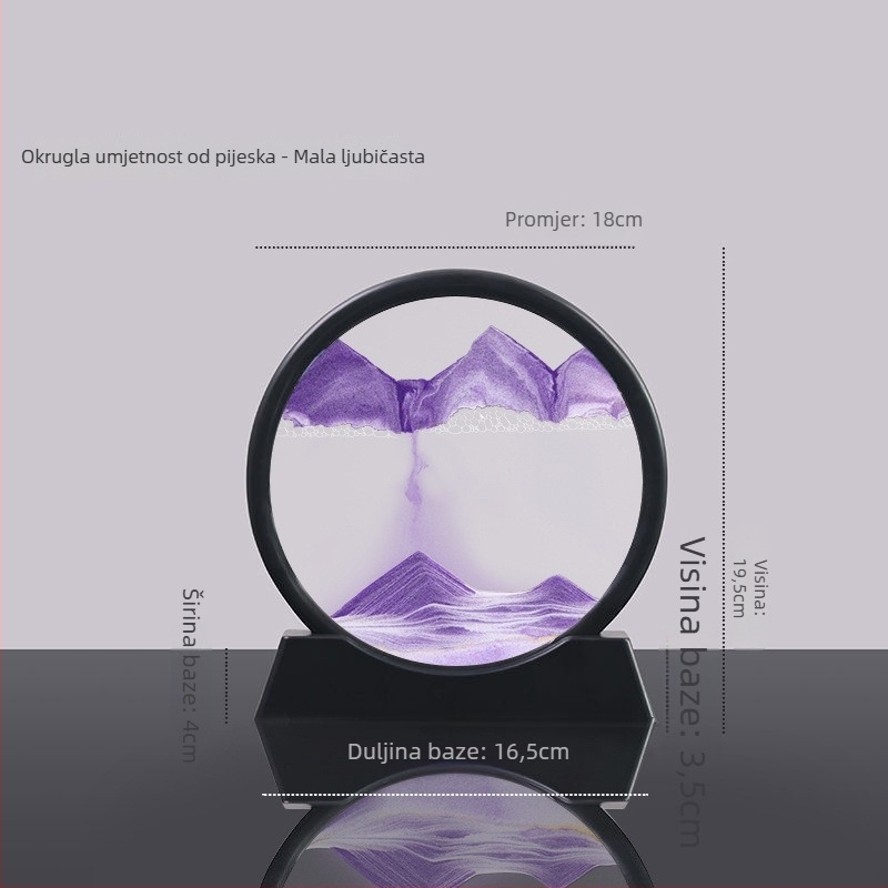 Dekor s tekućim pijeskom za dnevni boravak i ured, moderni minimalistički stil, lagana luksuzna umjetnost pijeska