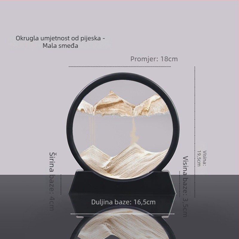 Dekor s tekućim pijeskom za dnevni boravak i ured, moderni minimalistički stil, lagana luksuzna umjetnost pijeska