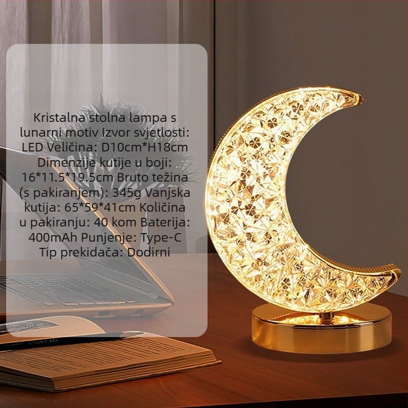 Stolna lampa Zvijezda i Mjesec, modernog minimalističkog stila, model YL-014, materijal: plast, napon ≤36V