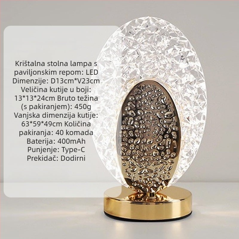 Stolna lampa Zvijezda i Mjesec, modernog minimalističkog stila, model YL-014, materijal: plast, napon ≤36V