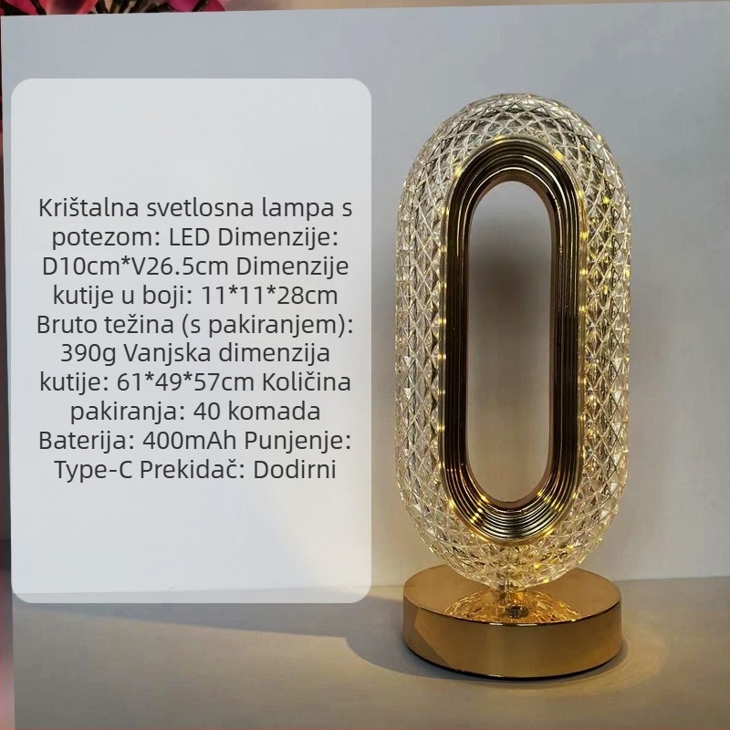 Stolna lampa Zvijezda i Mjesec, modernog minimalističkog stila, model YL-014, materijal: plast, napon ≤36V