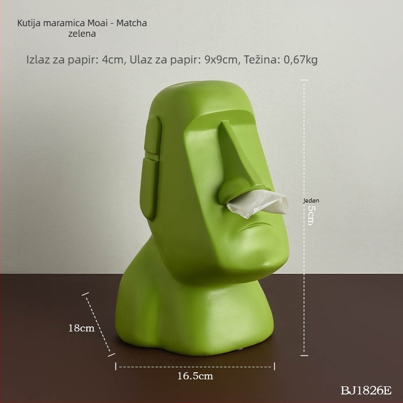 Kutija za maramice od smole s dizajnom kamene statue, nordijski stil, kućna dekoracija, poslovni dar