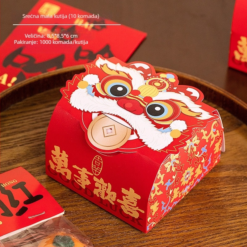 Poklon kutija s prijenosnim dizajnom torbe, od posebnog papira, UV završna obrada, kineski stil