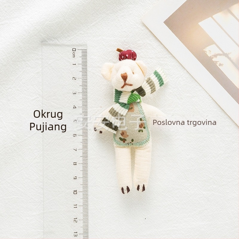 Know mi'an Ručno izrađeni tekstilni privjesak – Ogrlica s temom šume, djevojčica-medvjed, originalni dizajn, ljeto 2025