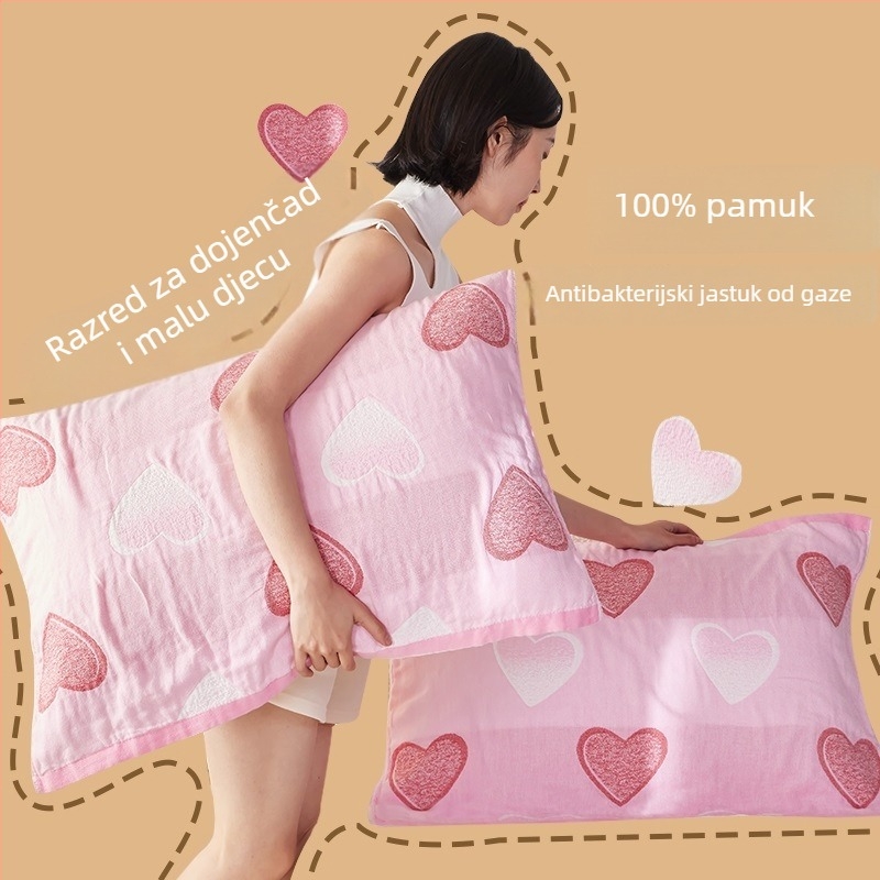 2026 novi model, posebna izdaja, 100% pamuk, oprano, antibakterijsko, protuklizno, ne skuplja, set od dvije krpe za jastuk 52×76 cm