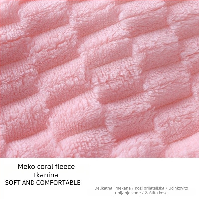 Dingzi Suhi kaput za kosu – koralni pliš, Jacquard, 100–119 g