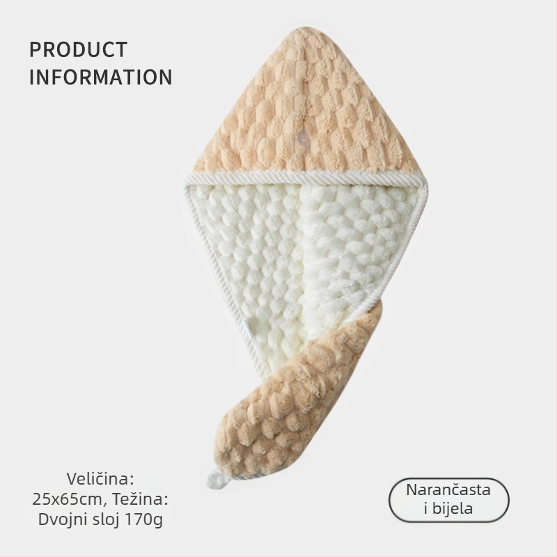 Dingzi Suhi kaput za kosu – koralni pliš, Jacquard, 100–119 g