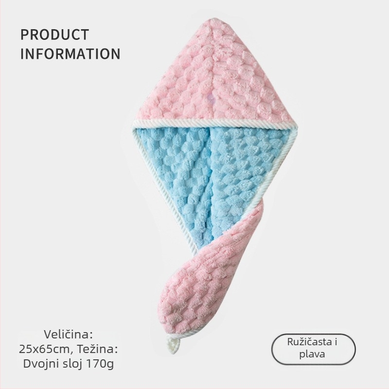 Dingzi Suhi kaput za kosu – koralni pliš, Jacquard, 100–119 g