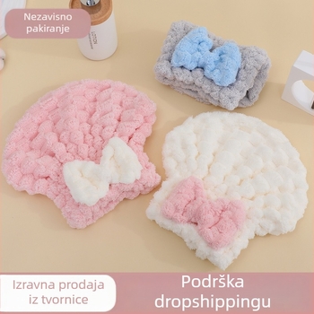 Šal za sušenje kose od koralnog flisa, 150D, šavovi, izrezani baršun, obična tkanina, težina 50–79 g