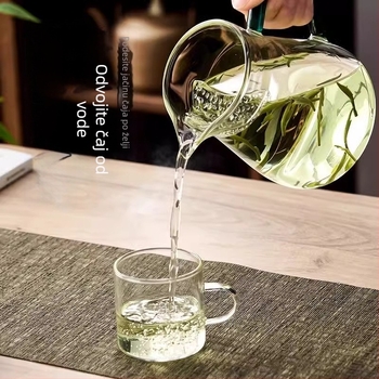 Šalica za čaj s integriranim filtrom, staklo visokog borosilikata, marka Yumo, moderan stil