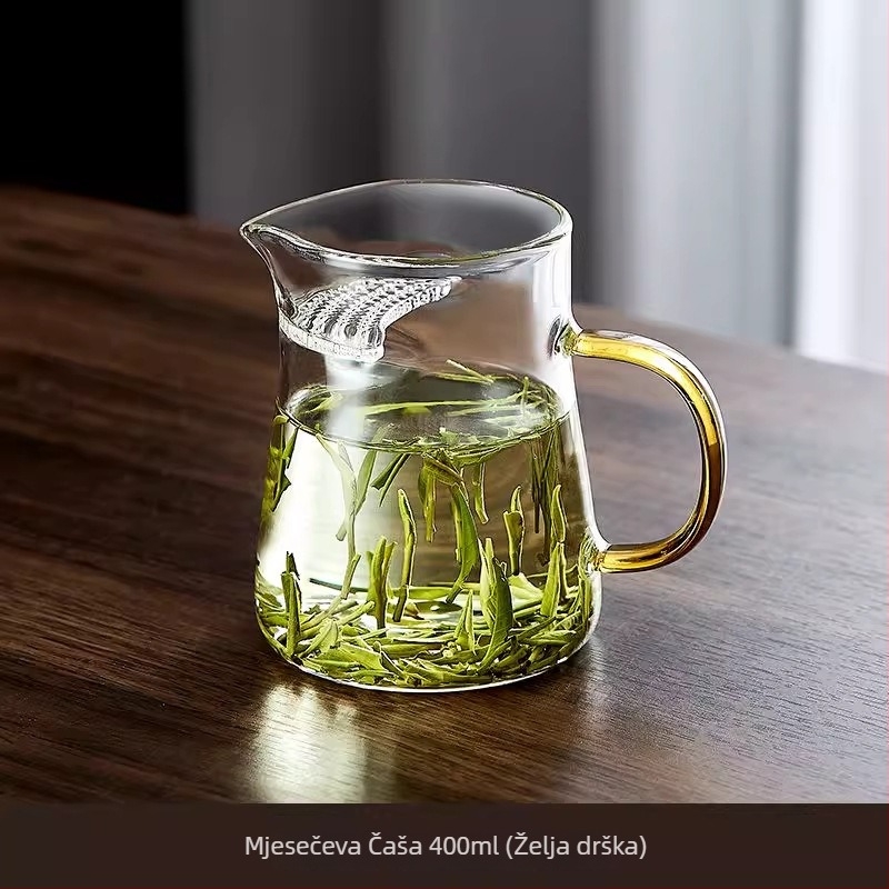 Šalica za čaj s integriranim filtrom, staklo visokog borosilikata, marka Yumo, moderan stil