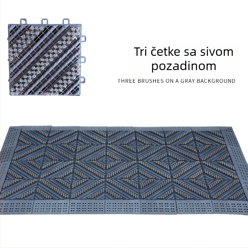 Tri ujednoj prašini otporna protuklizna dutinska podna prostirka, periva EVA pena, kvadratnog oblika, jednoslojni uzorak, za ulaz, dnevni boravak, studij, restoran i poslovne prostore