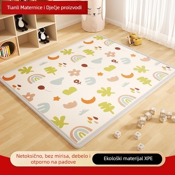Dječji mat za puzanje - pravokutni, XPE pjena, s karikaturnim uzorkom, za dnevni boravak