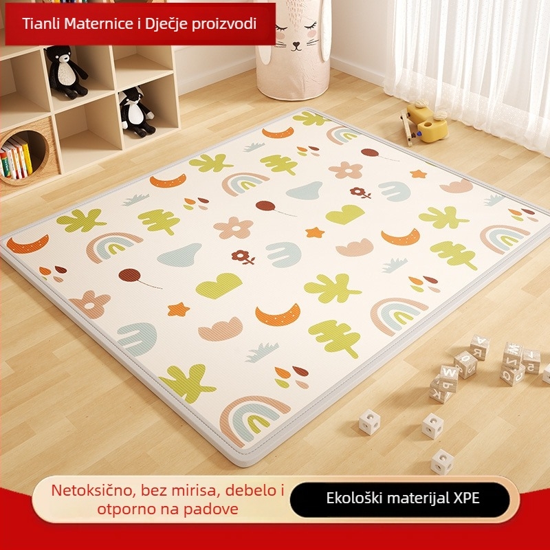 Dječji mat za puzanje - pravokutni, XPE pjena, s karikaturnim uzorkom, za dnevni boravak