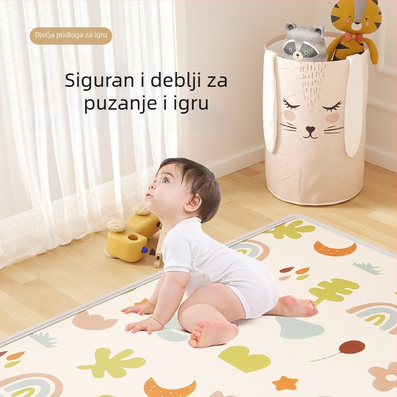 Dječji mat za puzanje - pravokutni, XPE pjena, s karikaturnim uzorkom, za dnevni boravak