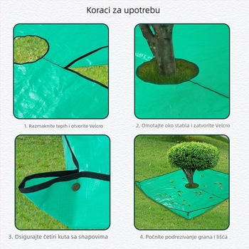 Plastična vrtna podloga za skupljanje lišća, marka Plant xun, pogodna za podrezivanje grana.