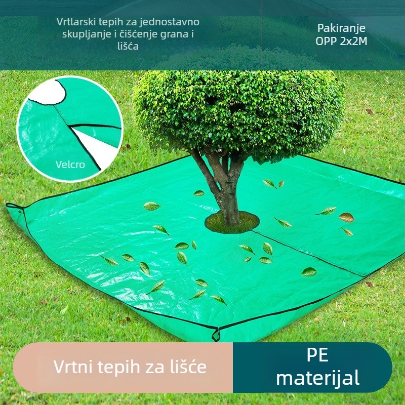 Plastična vrtna podloga za skupljanje lišća, marka Plant xun, pogodna za podrezivanje grana.