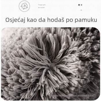 Kvadratna kupaonska prostirka s flokovanom površinom, upija, protuklizna, strojno periva