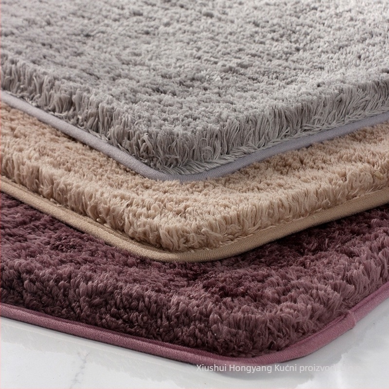 Kvadratna kupaonska prostirka s flokovanom površinom, upija, protuklizna, strojno periva