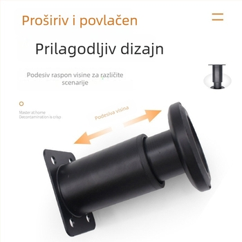Velika teleskopska noga s bazom za namještaj — pogodna za krevet, ormar, TV komodu i čajnu stol; Materijal: hladno valjani čelik; Stil: moderni minimalistički; Proizvodnja: otiskivanje/brušenje/poliranje