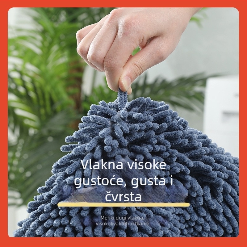 Chenille apsorpcijska podna prostirka s TPR protukliznim dnom – kvadratnog oblika, strojno pranje, za kupaonicu, spavaću sobu i ulaz