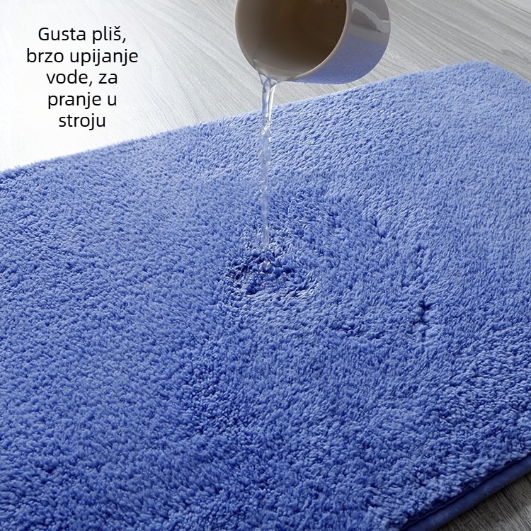 Kupaonska prostirka za pod – protuklizna, upija vlagu, debeli pliš Arctic Velvet, poliester, pravokutni oblik, strojno pranje