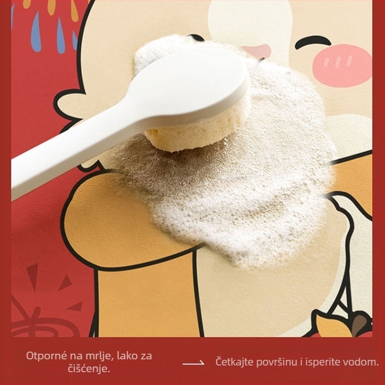 Kuhinjska podloga za pod, materijal: diatomitna glina, oblik: kvadrat, uzorak: crtić anime, ručno pranje, protuklizna