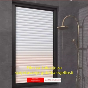 PVC folija za privatnost prozora – samoljepljiva, moderni minimalistički stil, jednobojni uzorak, 1 komad
