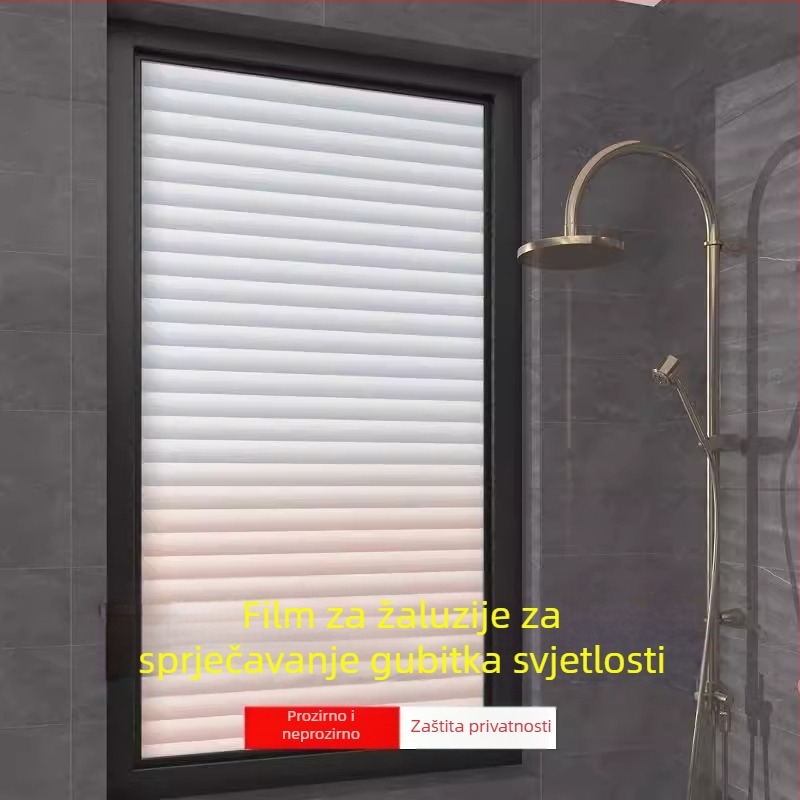PVC folija za privatnost prozora – samoljepljiva, moderni minimalistički stil, jednobojni uzorak, 1 komad