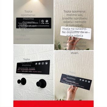 Akrilni natpis za probnu kabinu — vodootporna naljepnica za zid za trgovačke prostore, dekorativan, moderan minimalistički stil