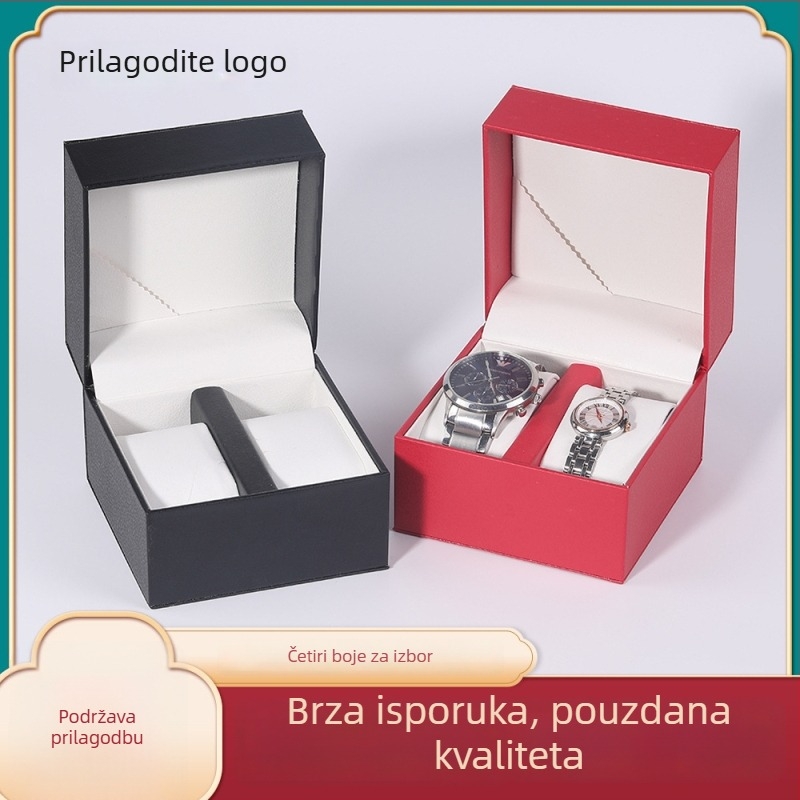 Kutija za pakiranje satova od PU kože s preklopnim poklopcem, za nakit
