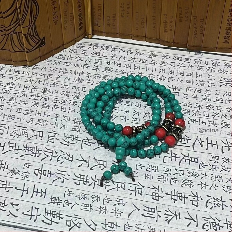 Narukvica od Buddha perli – etnički i par stil, završni premaz pečen
