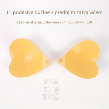 Srcolne silikonske naljepnice za grudi bez naramenica, za vjenčanicu; push-up, nevidljive ispod odjeće