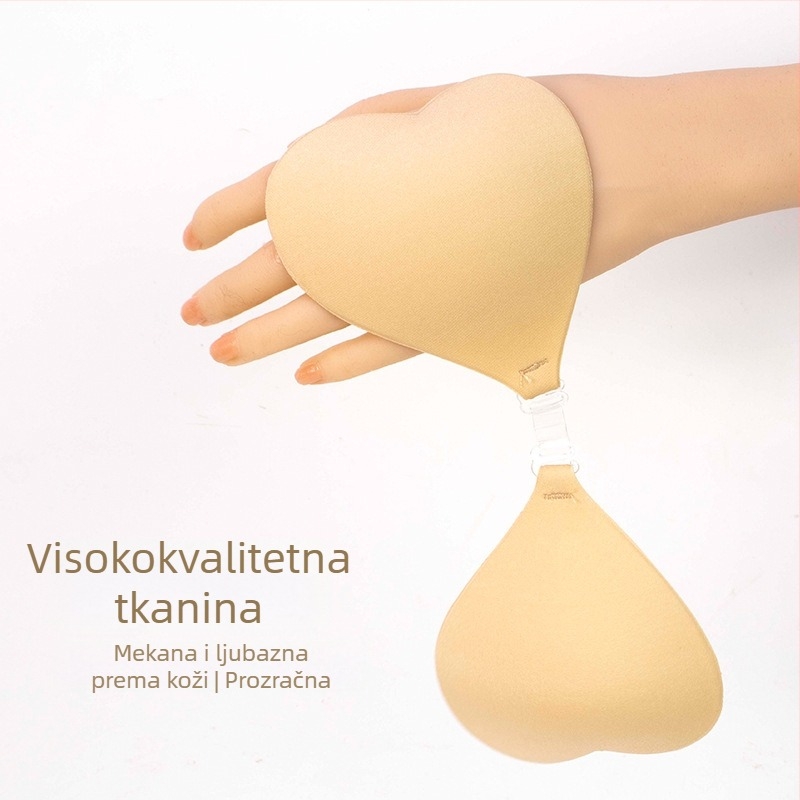 Srcolne silikonske naljepnice za grudi bez naramenica, za vjenčanicu; push-up, nevidljive ispod odjeće