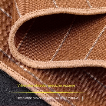 Džepna marama za odijelo, prugasta jacquard tkanina, poliester-bavlna smjesa, poliester podstava