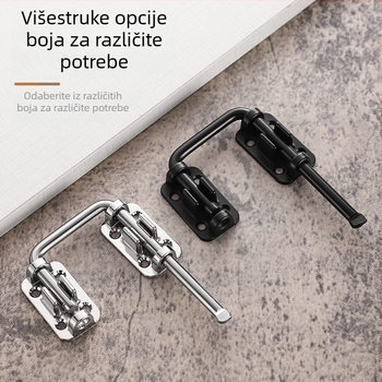 Vrata zasun bez bušenja, cinkova legura, višestruki kutni mehanizam 90°/180°, elektroplatirani završni premaz