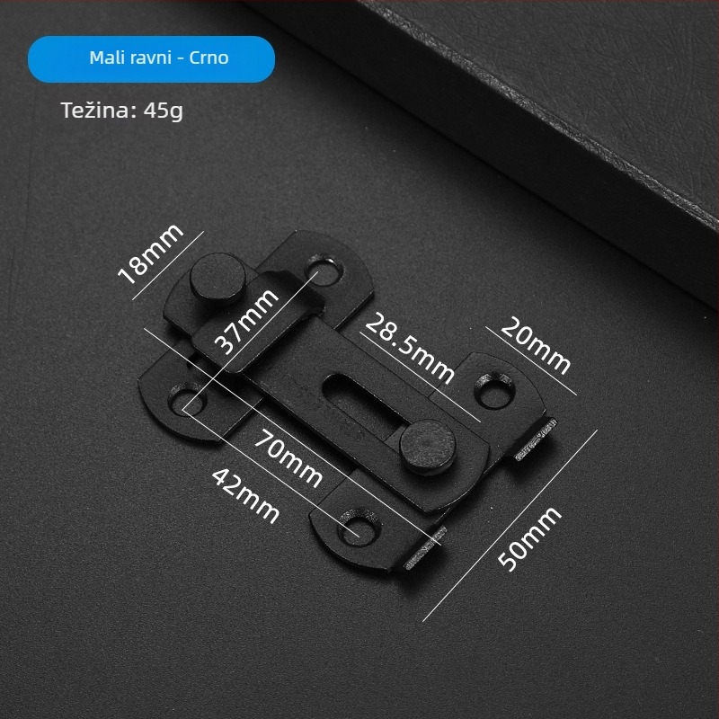 Nerđajući čelični leptirasti zasun za vrata, model YJD006, završna obrada brušena/mat, marka Yijinda, moderan minimalistički stil