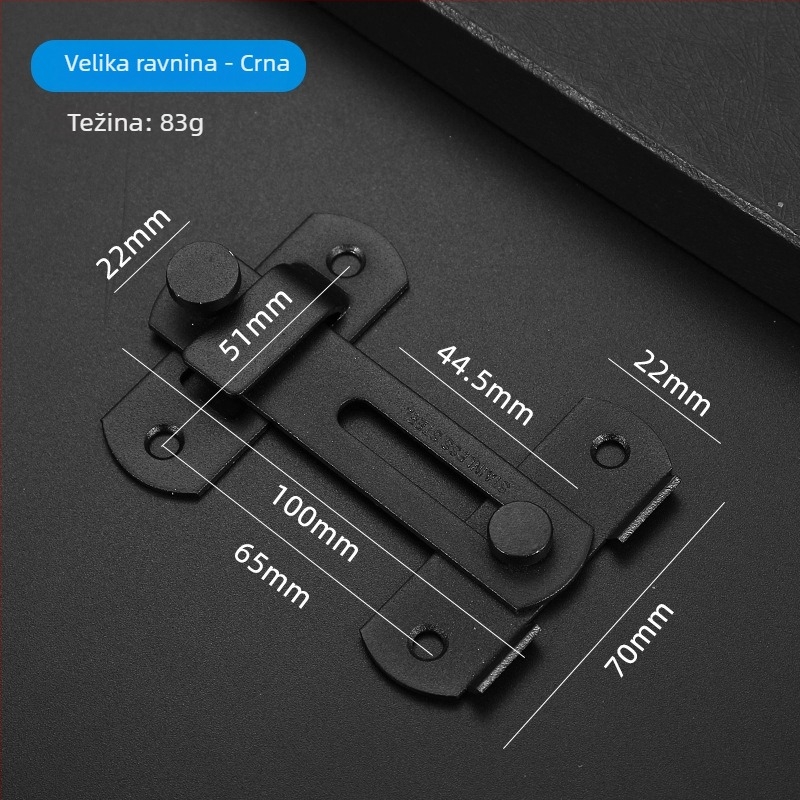 Nerđajući čelični leptirasti zasun za vrata, model YJD006, završna obrada brušena/mat, marka Yijinda, moderan minimalistički stil