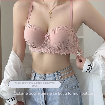 Push-Up grudnjak s čipkom, Model Manjiao Yi 6004; glavni materijal: najlon; podstava: spandex; uklonjive dvostruke naramenice; stražnje tri redove kopči; oblikovani košarice: tanke gore, debele dolje