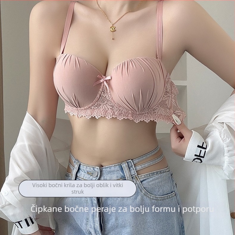 Push-Up grudnjak s čipkom, Model Manjiao Yi 6004; glavni materijal: najlon; podstava: spandex; uklonjive dvostruke naramenice; stražnje tri redove kopči; oblikovani košarice: tanke gore, debele dolje