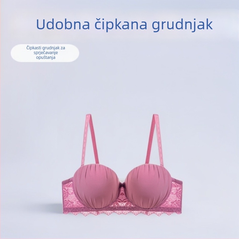 Push-Up grudnjak s čipkom, Model Manjiao Yi 6004; glavni materijal: najlon; podstava: spandex; uklonjive dvostruke naramenice; stražnje tri redove kopči; oblikovani košarice: tanke gore, debele dolje