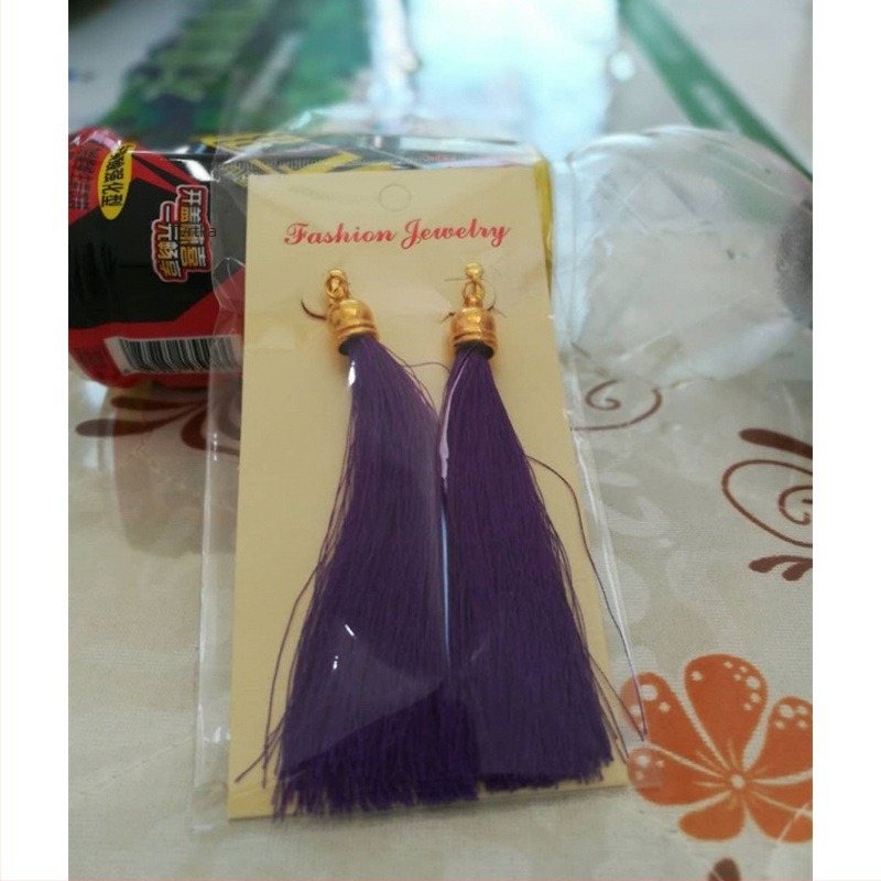 Naušnice s resicama za djevojčice - dugačke resice, plastika/smola, dječji nakit u nepalskom stilu, prilagodljive