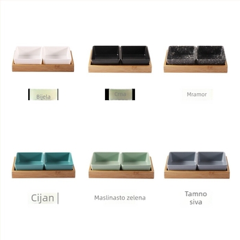 Melamin tanjur nordijskog stila s četiri odjeljka za grickalice, orašaste plodove, suho voće i umake