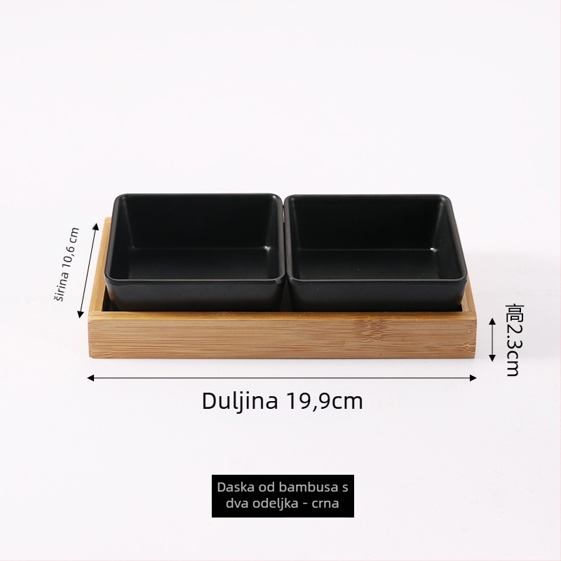 Melamin tanjur nordijskog stila s četiri odjeljka za grickalice, orašaste plodove, suho voće i umake