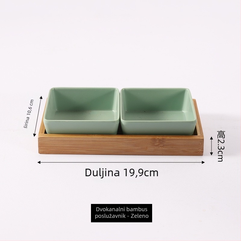 Melamin tanjur nordijskog stila s četiri odjeljka za grickalice, orašaste plodove, suho voće i umake