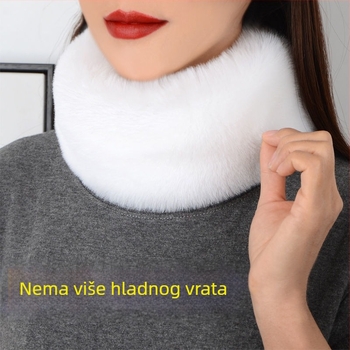 Unisex zimski šal od pliša, debeo topao s lažnim ovratnikom, udoban i svestran