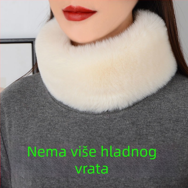 Unisex zimski šal od pliša, debeo topao s lažnim ovratnikom, udoban i svestran